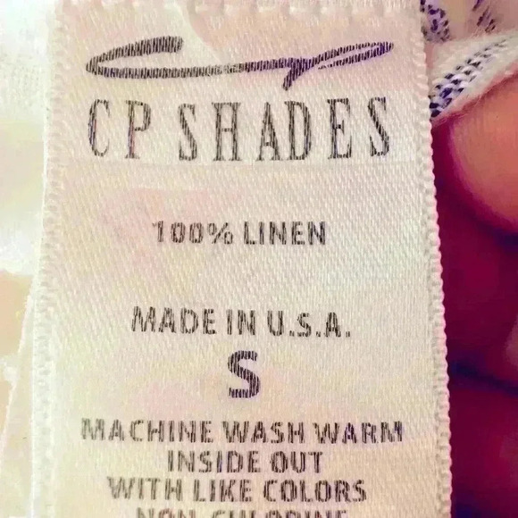 CP Shades Tunic White & Blue Triple Stripe Linen Size‎ S - Picture 5 of 5